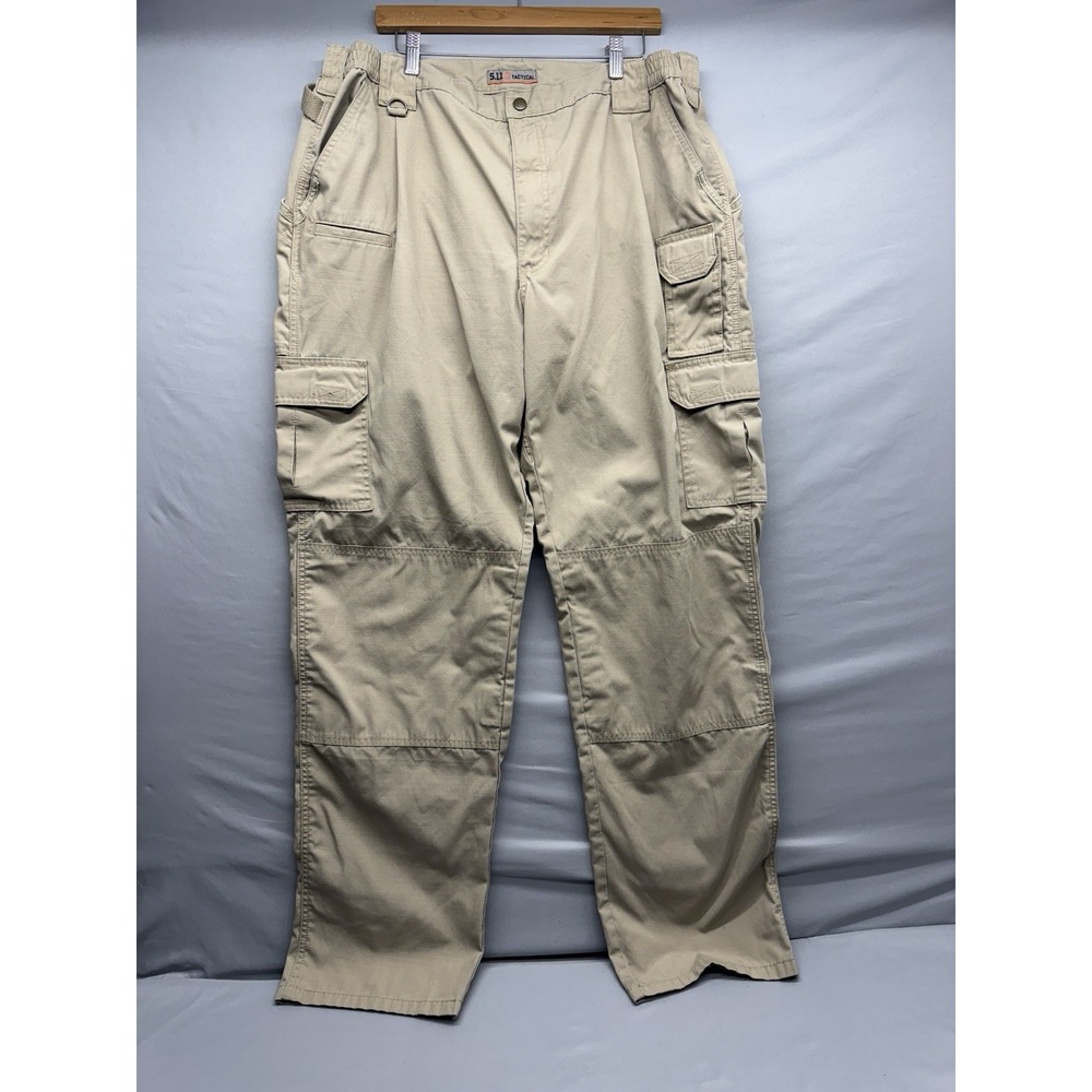 Mens 5.11 Cargo Pant Tactical Workwear Regular Fit Stryke 42x36 Khaki *read